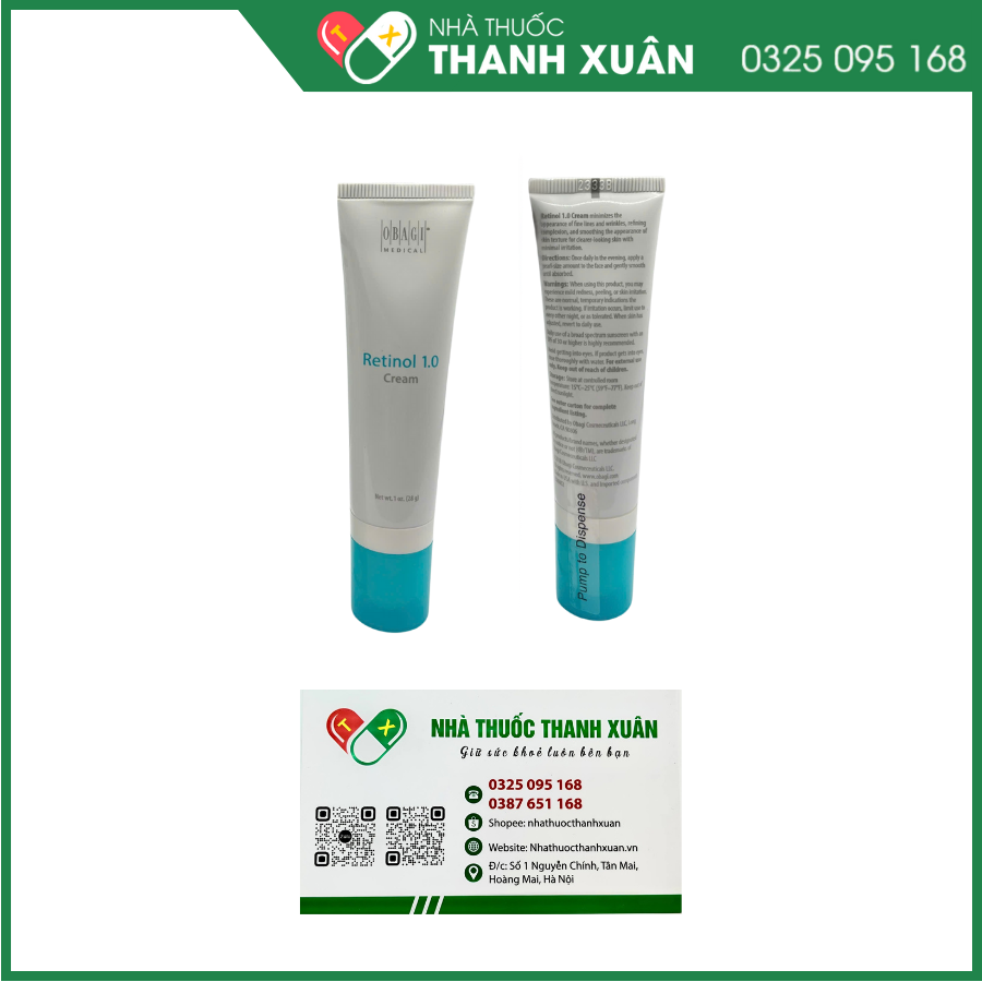 Retinol OBAGI 1.0 cream trẻ hóa da, ngăn ngừa mụn